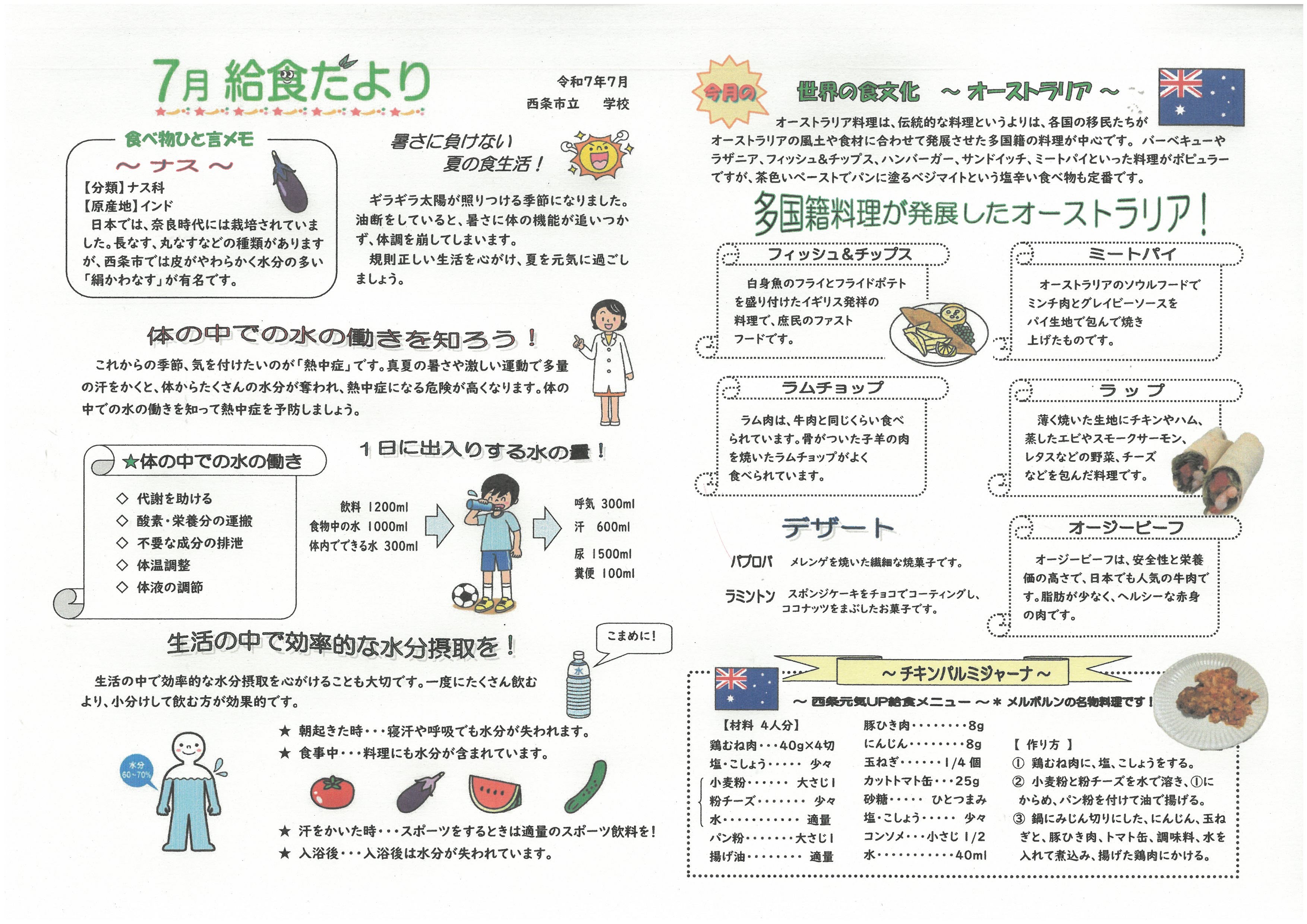 給食だより7月②